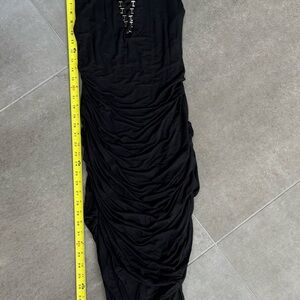 Marciano Black Ruched Dress